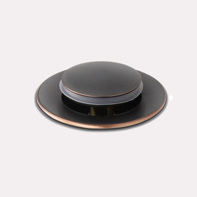 Oil Rubbed Bronze Pop Up Drain, Bathroom Vessel Lavatory Vanity Faucet Sink Drain Stopper, ORB without Overflow