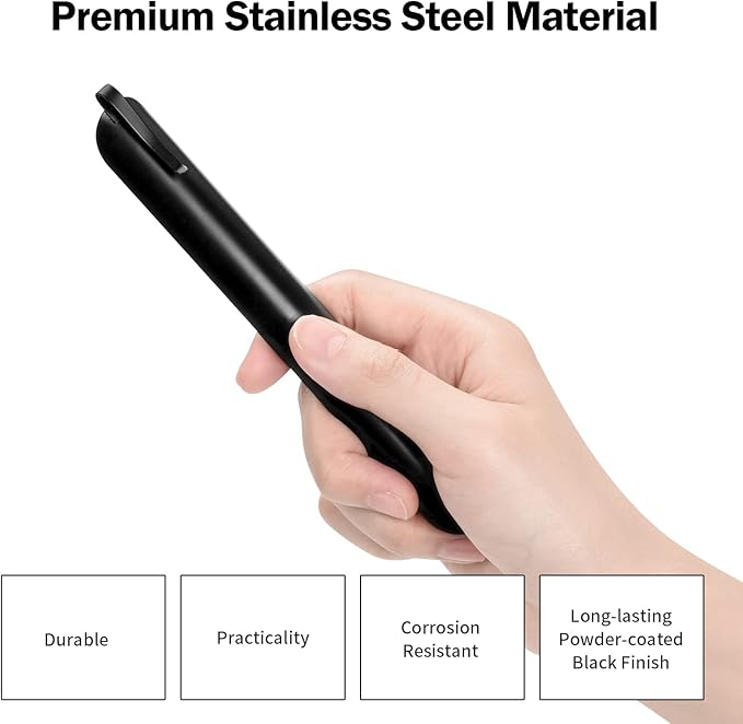 Crumb Sweeper, Crumbers, Table Cleaner Tool, Stainless Steel Crumbers for Servers, Bread Crumber, Restaurant Table Scraper for Crumbs on Table for Servers, Waiters and Waitresses (10 PACK, Black)