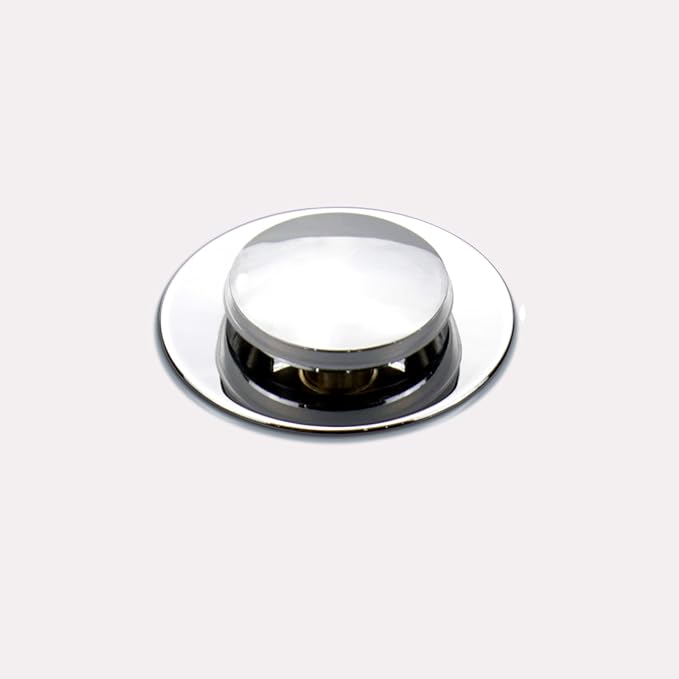 Bathroom Sink Drain,Drain Stopper Bathroom Sink Without Overflow,Pop Up Drain Strainer,Stainless Steel Chrome