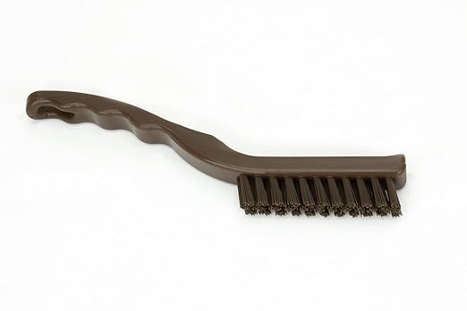 SPARTA Plastic Grout Brush, Crevice Brush with Hanging Hole for Cleaning Narrow Spaces, 9 Inches, Brown