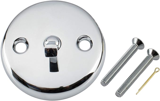 Tub Drain Linkage Assembly with Trip Lever and Strainer Done Cove, Fit for Trip Lever Bath Tub Waste and Overflow Drain by Artiwell