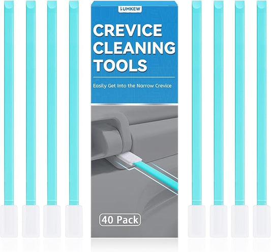 40pcs Crevice Cleaning Brush Tool, Disposable Toilet Brush for Toilet Seat Gaps, Crack and Crevice Cleaner Tools, Blue