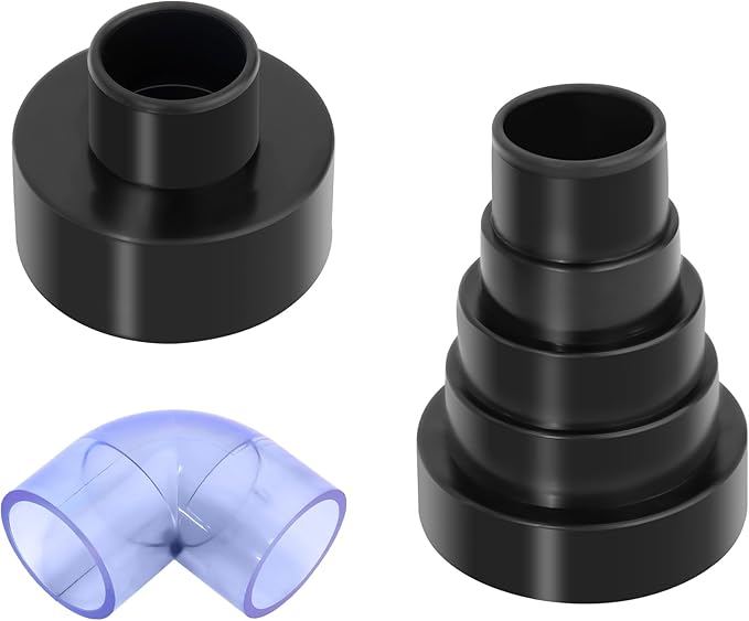 AC Drain Line Cleaner Tool with PVC Adapter kit, for Vacuum Hose 1-1/4", 1-7/8", 2-1/2" and Pipe Sizes 3/4", 1", 1-1/4", 1-1/2", 2