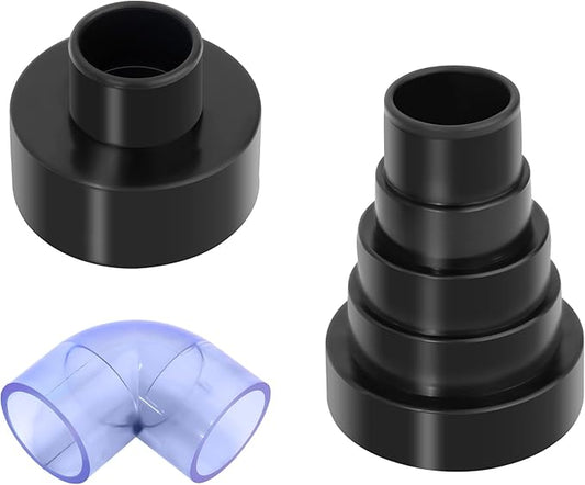 AC Drain Line Cleaner Tool with PVC Adapter kit, for Vacuum Hose 1-1/4", 1-7/8", 2-1/2" and Pipe Sizes 3/4", 1", 1-1/4", 1-1/2", 2