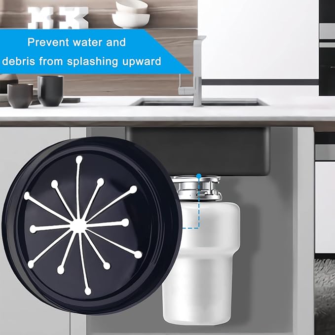 3 PCS Garbage Disposal Splash Guards Sink Baffle, 3 3/8 Inch Food Waste Disposer Accessories, Suitable for InSinkErator Evolution Series