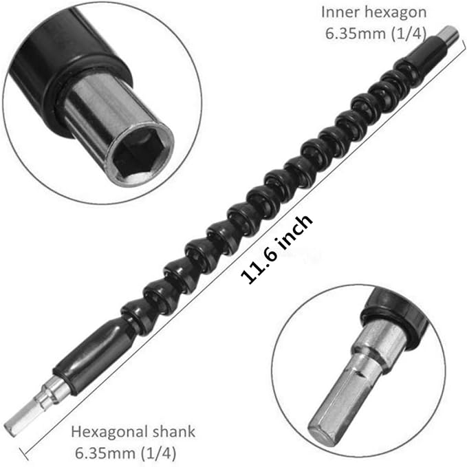 HUAWELL Drill Brush with Long Attachment Set Green Kitchen Cleaning Brushes All Purpose for Bathroom,Kitchen,Grout,Tub,Tile,Corners,Auto- Green