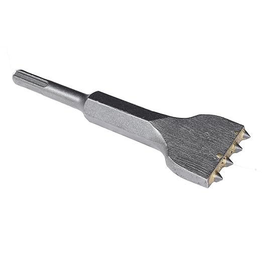 6 1/8 in. x 1 1/2 in. SDS Plus Tuckpointing Mortar Raking Bit, Tile Thinset Removal Floor Scraper Bit, 4 Tips Concrete Repair Patch Prepare Bushing Tool Bit for Rotary Hammer