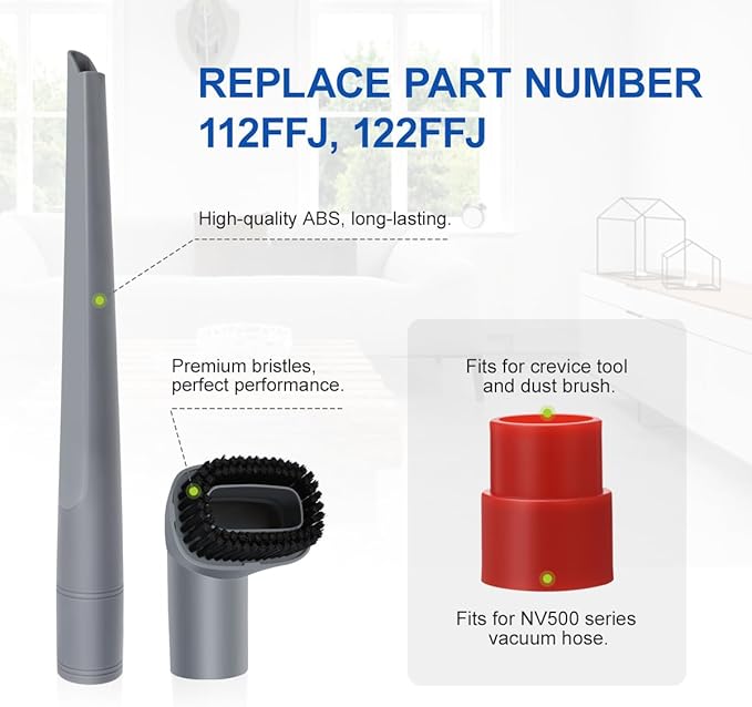 LANMU Vacuum Attachments Compatible with Shark Navigator NV350 NV351 NV352 NV356E and Rotator NV500 NV501 Series Lift-Away Upright Vacuum, Crevice Tool Vacuum Accessories & Brushes