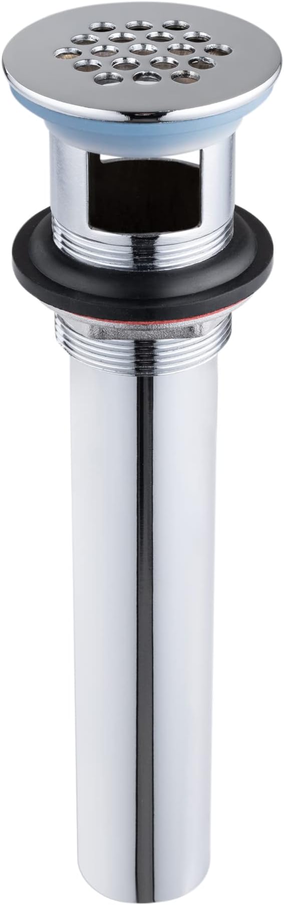 Grid Drain Strainer Assembly with Overflow for Bathroom Sink, P.O. Plug Grid Lavatory Drain, Bathroom Sink Grid Strainer by Artiwell, Chrome Plated