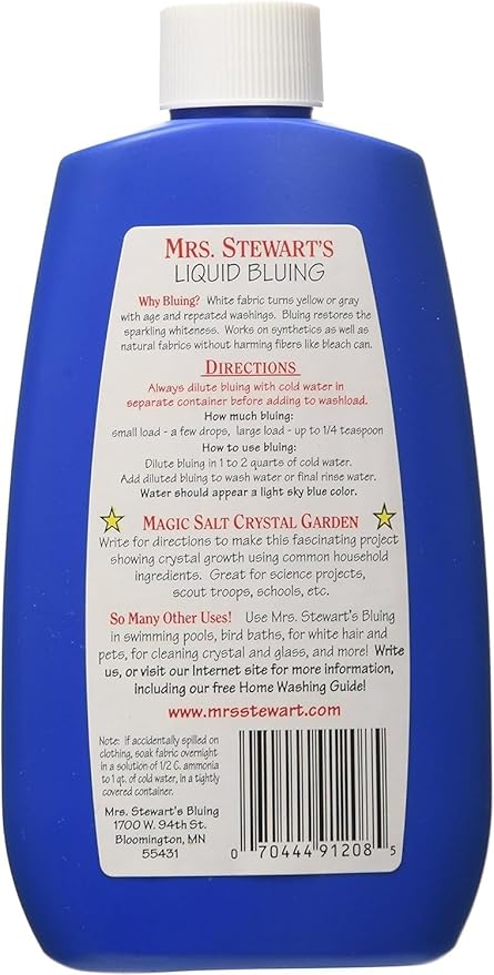 Mrs. Stewart's Concentrated liquid bluing , 8 ounce (Pack of 2)