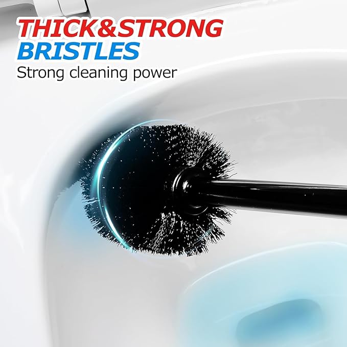 3Pack 3 in 1 Toilet Brush and Plunger Set,Toilet Bowl Brush Plunger Set,Toilet Brush Plunger Combo,Cleaning Brush,Cleaning Supplies, Crevice Cleaning Brush, Bathroom Cleaning Tools