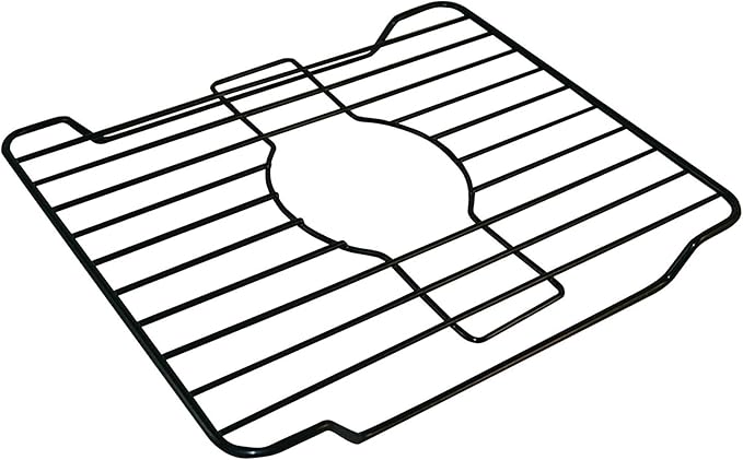 Better Houseware Sink Protectors for Kitchen Sink, Protective Metal Grid, 12x10.25x1 inches, Black Kitchen Sink Mat to Shield Sink Base from Scratches, Rust-Resistant Coating, S