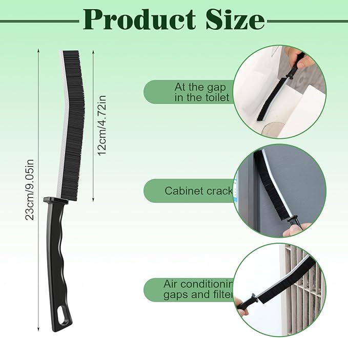 Hard Bristle Crevice Cleaning Brush for Small Spaces Cleaning, Thin Gap Cleaning Tool to Clean The Dead Corners for Kitchen Surfaces, Bathroom, Windows Sill Groove, Tiles, and Faucets, 5pcs Mixed
