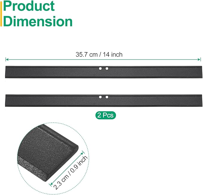 uxcell 2Pcs 14 Inch Window Glass Shower Doors Replacement, Squeegee Rubber for Window Glass Shower Doors Tile Wall Cleaning, White