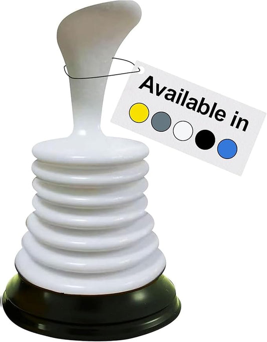 Meadow Lane Small 7" Sink Plunger - Mini Clog Remover for Kitchen & Bathroom Sink Drains - Hand Ergonomic, Space-Saving & Powerful Suction - Universal Fit for Home or Commercial Use, White