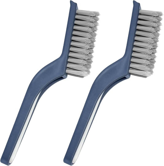 Stiff Bristle Brush - Hard Bristle Crevice Cleaning Brush Tools for Household, Kitchen, Bathroom, Window, Toilet, Corners, Multi Purpose Hard Bristle Brushes for Deep Cleaning Gap(2 pcs)
