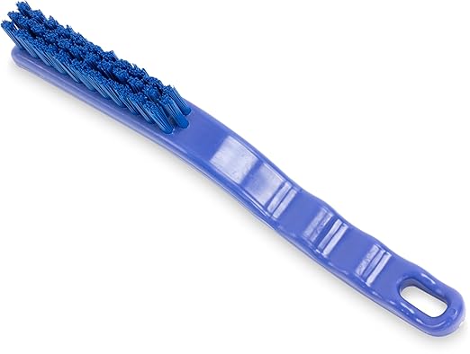 SPARTA Detail Brush Grout Brush, Crevice Brush with Hanging Hole for Bathroom, Kitchens, Countertop, Plastic, 9 Inches, Blue, (Pack of 6)