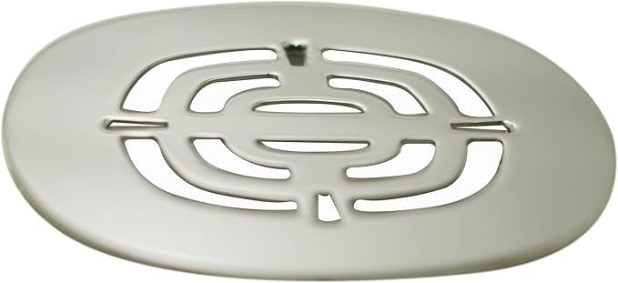 Westbrass A316-05 4-1/2" OD Brass Snap-in Shower Strainer Grid Drain Cover, Polished Nickel