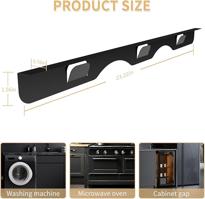 Stove Gap Covers 316 Stainless Steel,Thick Stove Gap Filler,Heat-Resistant Oven Side Gap Filler,Between Stove and Counter Slide In Range Trim Kit for Kitchen,2 Pack (23.2” Upgrade Silver)