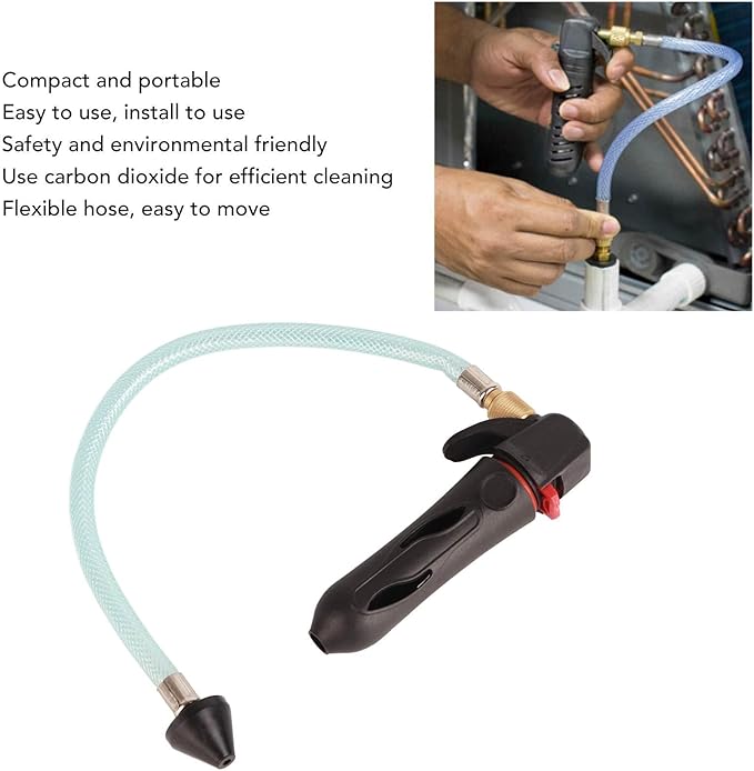 CO2 Cartridge Drain Gun Threaded Drain Gun Portable Threaded Drain Tool for Kitchen Sink, Basin, Toilet and Floor Drain