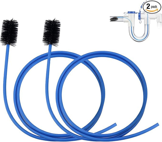 2 PCS Condensate Trap Flexible Drain Brush, 48 Inch Drain Line Cleaning Brush, Condensate Traps Clean for Condensate P-Trap and HVAC Systems