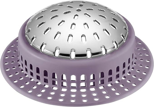 Shower Drain Hair Catcher, Shower Drain Cover, Bathtub Drain Hair Catcher for Pop-Up & Regular Drains