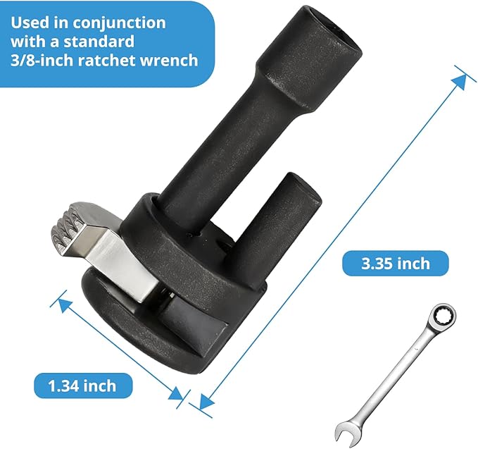 Tub drain removal tool, Remove the damaged, corroded or rusted drainage extractor, applicable to 3/8-inch ratchet wrench - sliver