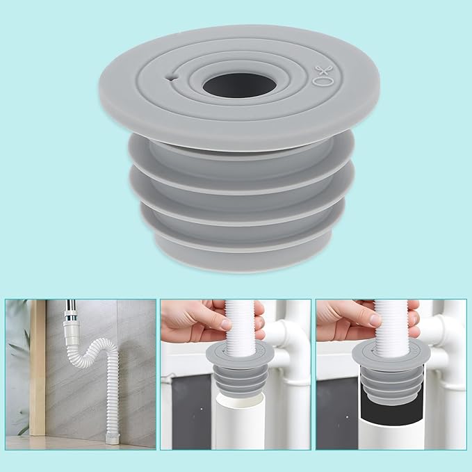 2 Pcs Drain Pipe Silicone Seal Plug Drain Sewer Deodorant Cover Washing Machine Drain Pipe Seal Plug Floor Drain Anti-Odor Silicone Plug for Kitchen Bath Washing Machine Drain