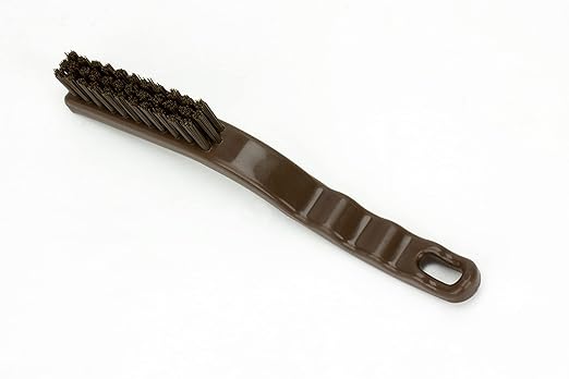 SPARTA Plastic Grout Brush, Crevice Brush with Hanging Hole for Cleaning Narrow Spaces, 9 Inches, Brown