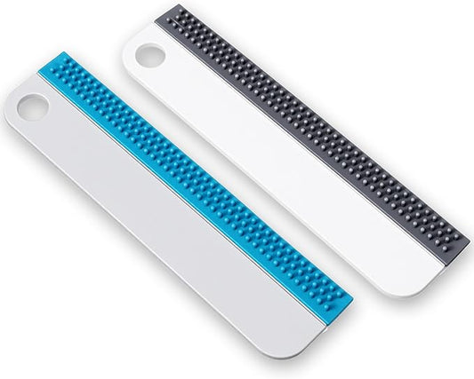 2 Pack Mini Soft Rubber Squeegees, 6.38'' All-Purpose Super Flexible Blade, Multi-Use Cleaning & Installation Tool, Suitable for Mirrors, Countertops, Also Ideal for Car Vinyl Wrapping (Blue)