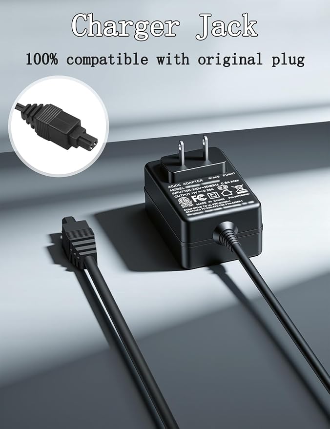 Charger for Shark V2945Z V2950 XA2950 Floor Carpet Sweeper Vacuums Replacement Power Cord P/N for YLS0041-T110025 Adapter Power Supply 6.5Ft