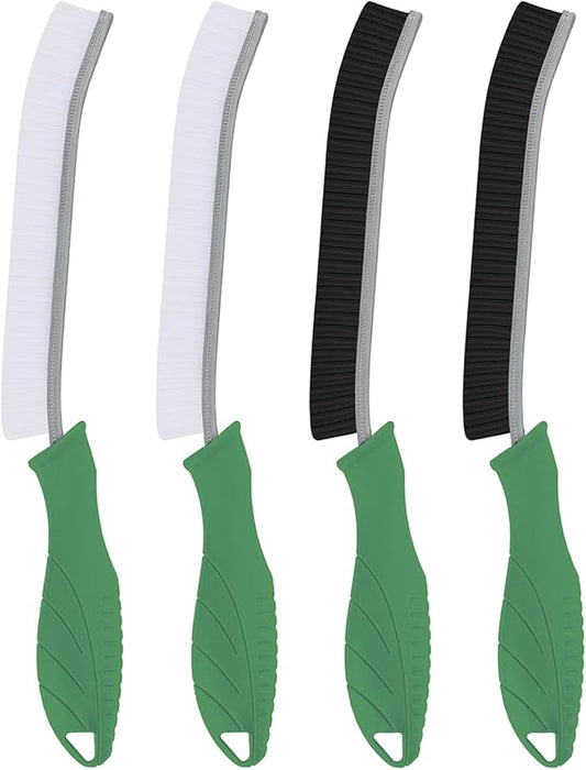 Toilet Brush, 4Pcs Bathroom Cleaning Brush, Toilet Scrubber, Deep Toilet Bowl Brush with Hanging Hole, Multifunctional Gap Cleaning Brush, Bristles for Kitchen Sinks, Tub,Shower (4, Green)