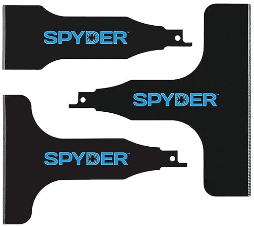 Spyder 3-Piece Scraper Blade Attachment for Reciprocating Saws, Includes 2, 4, and 6-Inch Blades, for Removing Tile, Linoleum, Adhesives, Mastics, and More (00134)