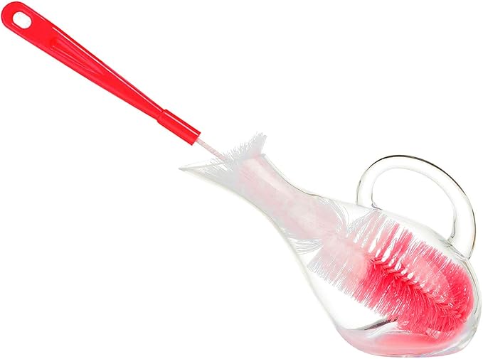 ALINK 16 inch Extra Long Red Bottle Cleaning Brush Cleaner for Washing Narrow Neck Beer/Wine/Thermos/Sport Well, Brewing Bottles, Hummingbird Feeder