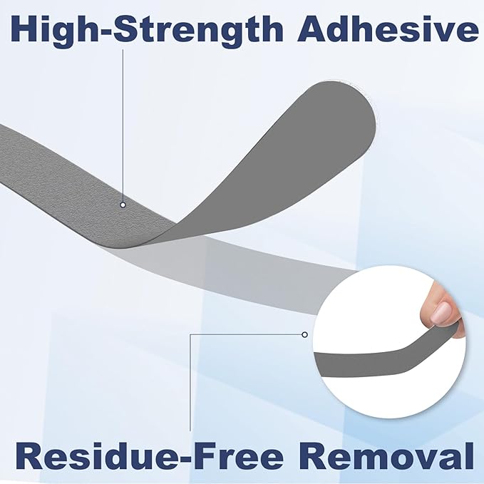 28 PCS Shower Floor Non Slip Stickers with Strong Adhesive, Invisible & Durable Anti Slip Shower Stickers with Scraper for Bath Tub, Pools and Stairs(Grey,Wavy)