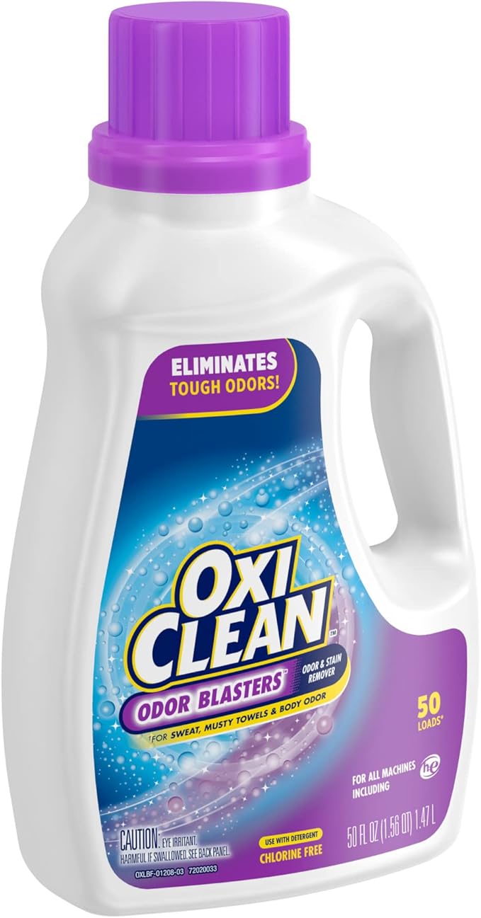 OxiClean Odor Blasters Odor and Stain Remover Laundry Booster Liquid, 50 fl oz
