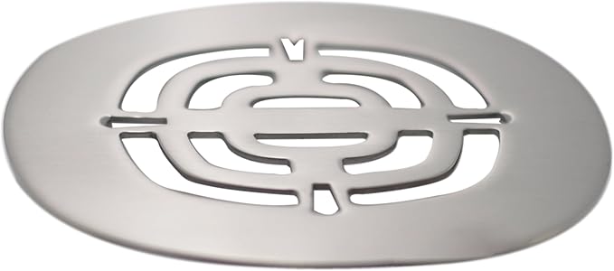 Westbrass A316-07 4-1/2" OD Brass Snap-in Shower Strainer Grid Drain Cover, Satin Nickel