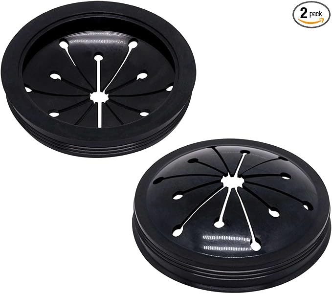 2pcs 3-1/8" Garbage Disposal Splash Guard, Quiet Garbage Guard Disposal Drain Cover Garbage Disposals Rubber Drain Plugs Sink Splash Guard Replacement (Style B)