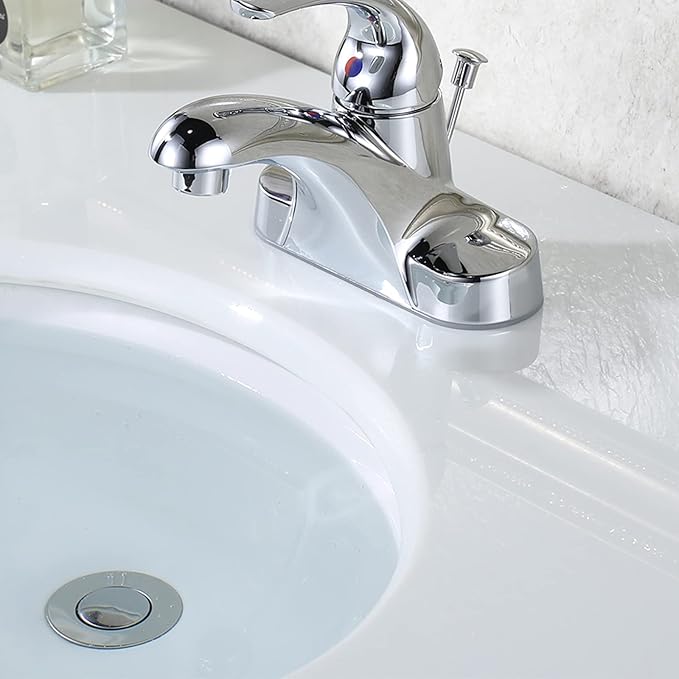 Bathroom Sink Drain with Lift Rod, ARCORA Sink Drain with Overflow, Chrome Drain Stopper for Vessel Sink