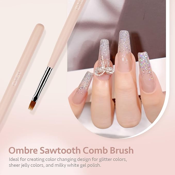 GAOY 8 Pcs Nail Brushes for Nail Art, Nail Design Tools for Nail Detail Painting, French Liner and Dotting Pens for Nail DIY