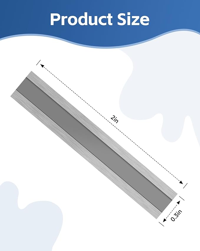 2" Carbide Paint Scraper Blades, Double-Edged Reversible Replacement Tungsten Steel Blades, Fit for 2in scraper, for Removing Paint, Wood, Glue and Grout - 2pcs