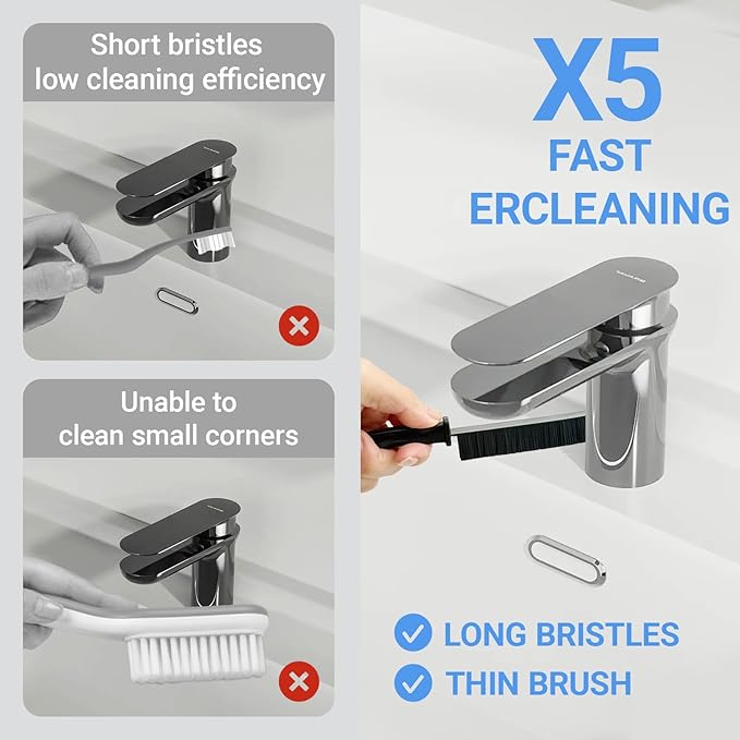 Crevice Cleaning Brush, 2026 New Multifunctional Gap Hard Bristled Grout Brush Tool for Scrub Small Spaces, Kitchen, Toilet, Bathroom, Corner, Grout, Sink, Window Tracks, Hinges, Tile(6pcs)