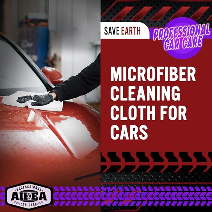 AIDEA Microfiber Cleaning Cloth White, 800PK, Microfiber Towels for Cars, Shop Towels Cleaning Rags, Premium Wash Cloths, Absorbent Towel for SUVs, House, Kitchen, Commercial, Cleaning Supplies 12×12"