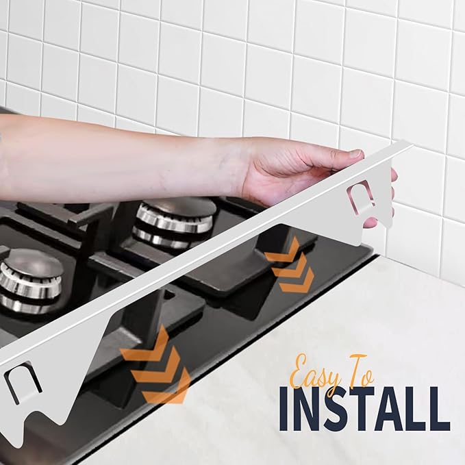 Upgrade 316 Stainless Steel Stove Gap Covers, 2 Pack Stove Gap Filler ALMCALS Stove Gap Guards Range Trim Kit Heat Resistant Oven Gap Filler Between Stovetop and Counter