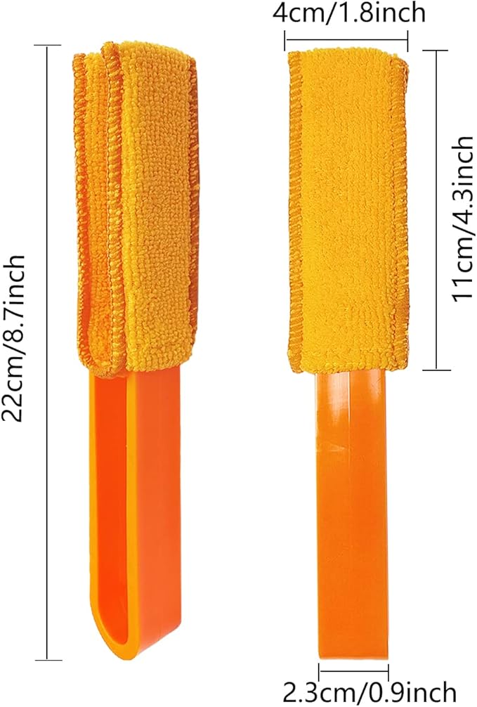 4 Pack Blinds Duster - Window Blinds Cleaner with 4 Microfiber Sleeves, Cleaning Tools for Air Conditioner Vents, Fans, Car Vents