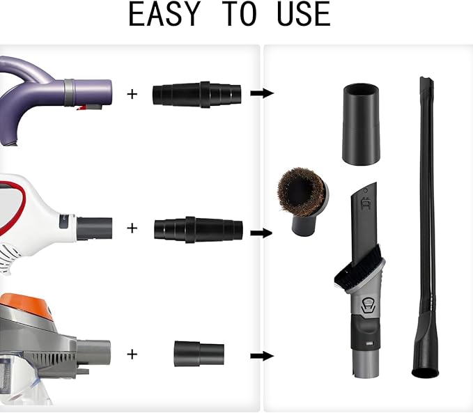 6PCS Vacuum Cleaner Attachments for Shark Rocket. 2-in-1 Crevice & Dusting Brush Combo. Includes flexible crevice tool and round bristle brush Compatible with Shark HV322,HV320, HV301,NV600, NV340
