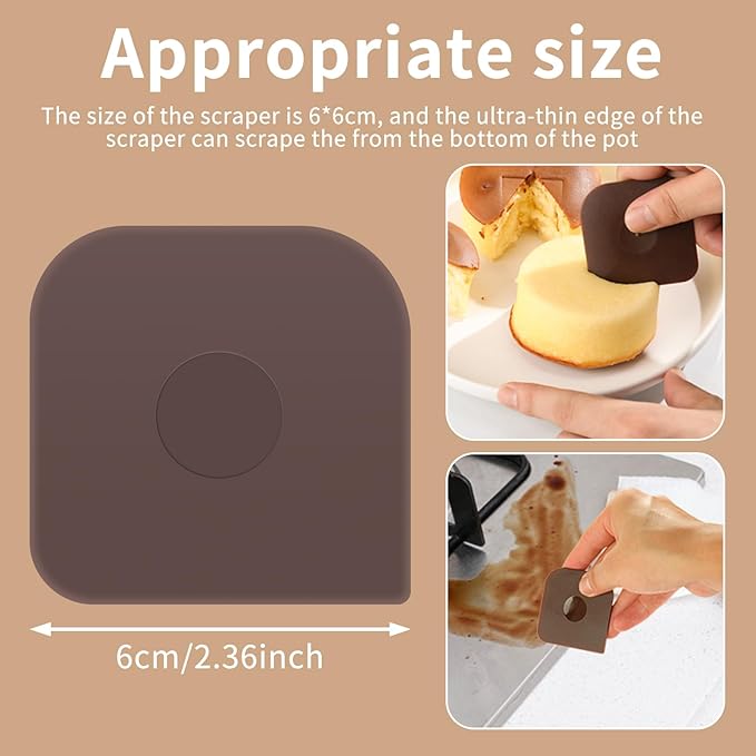 20Pcs Pan Scraper Nylon Pot Scrapers Dish Scraper Tool Portable Food Scraper Pot Scraper Cast Iron Skillet Pan Cleaner Scraper Nonslip Grease Scraper for Cast Iron Skillet Cookware