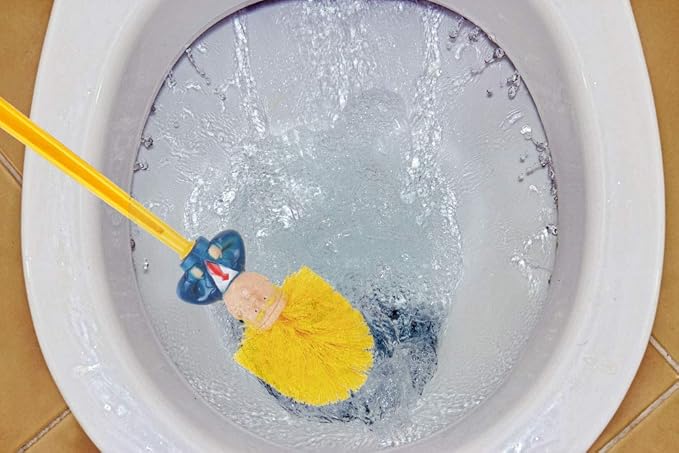 2 Pack Funny Toilet Brush,Prank Toilet Brush Cleaner, Funny Toilet Scubber,Make Toilet Great Again, Commander in Crap (Thumb Up Toilet Brush)