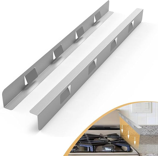 Stove Gap Covers 316 Stainless Steel,Stove Gap Filler,Heat-Resistant Oven Side Gap Filler,Between Stove and Counter Slide In Range Trim Kit for Kitchen,2 Pack (23.2” Silver)