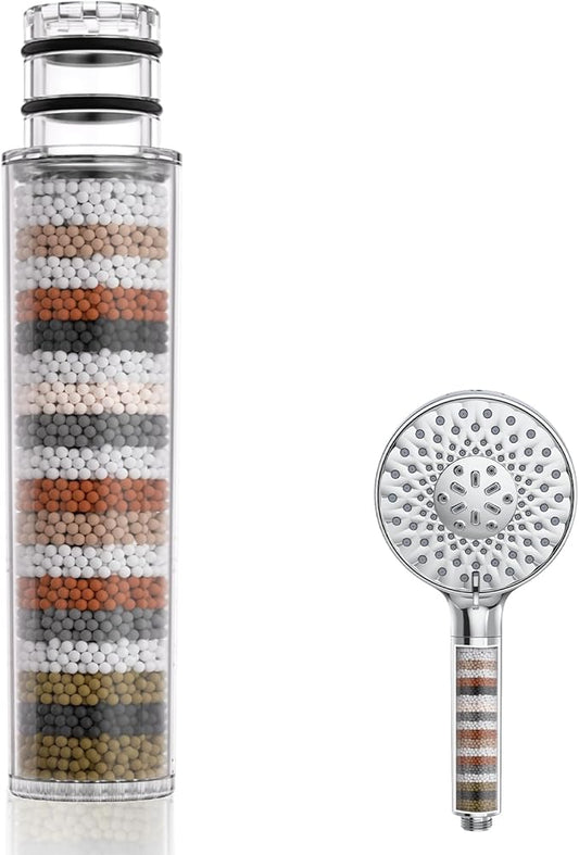 SR SUN RISE Shower Filter for Handheld Shower Head, 1 Pack Replacement Filters for Hard Water Remove Chlorine and Harmful Substances Only Fits SR SUN RISE Shower Head